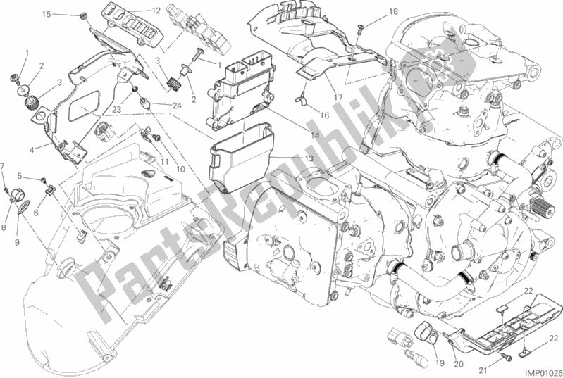 Todas as partes de Unidade De Controle Do Motor do Ducati Monster 1200 USA 2018